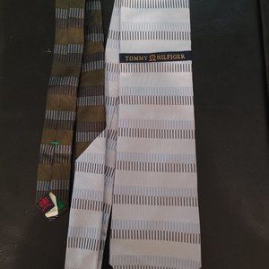 Tommy Hilfiger Men's Grey Silk Tie